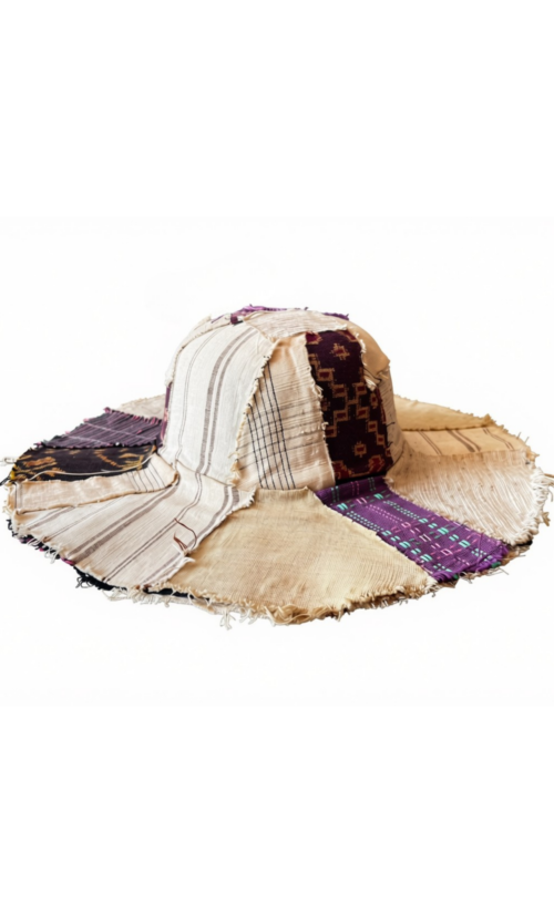 LEKAT Patchwork Wide-Brim Hat