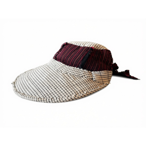 LEKAT Cream-Colored Checkered Cap Hat