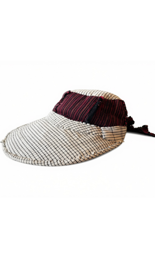 LEKAT Cream-Colored Checkered Cap Hat