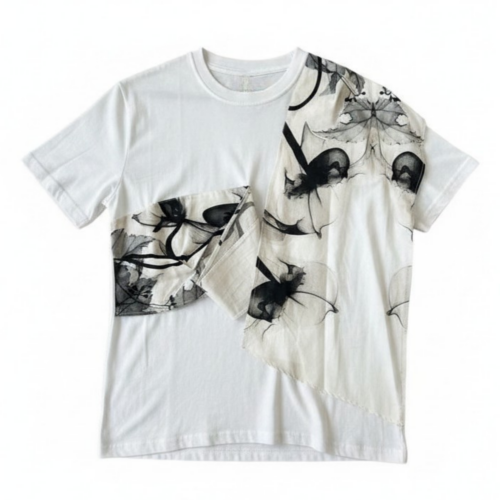LEKAT DUA White Shirt with Patchwork