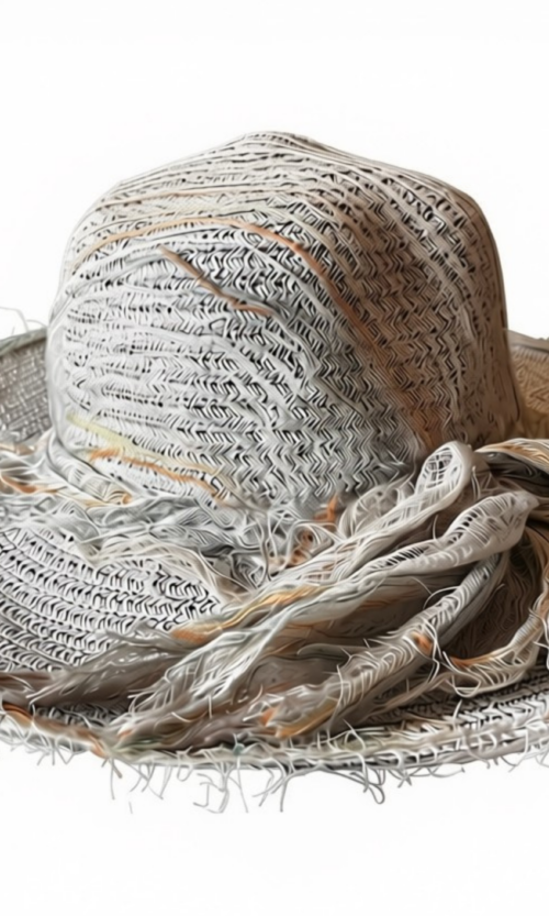 LEKAT Mesh Wide-Brim Hat in Light Grey