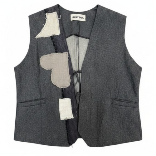 LEKAT DUA Black Denim Vest
