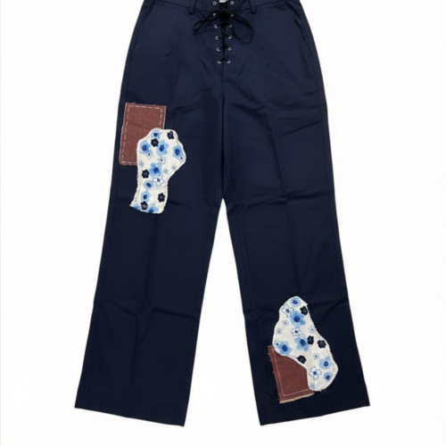LEKAT DUA Long Pants with Patchwork