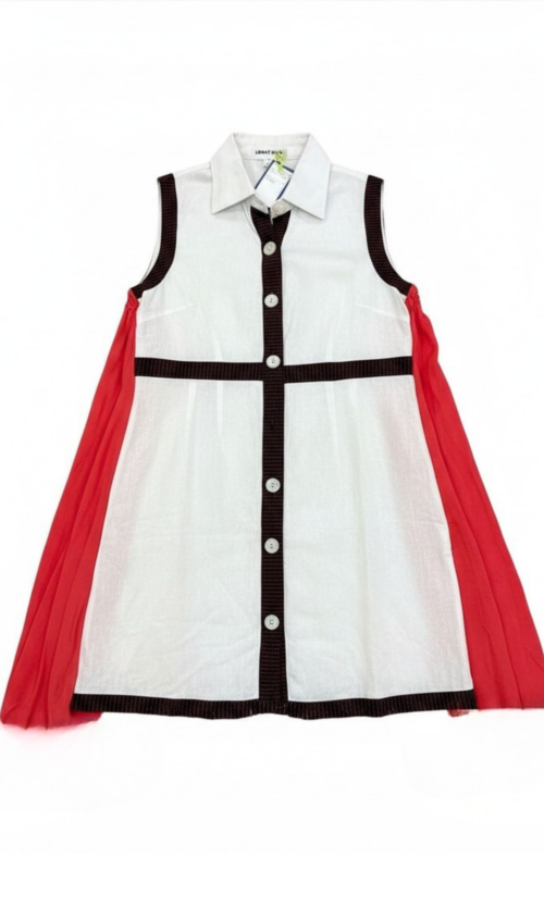 LEKAT DUA Upcycle Linen Dress in White