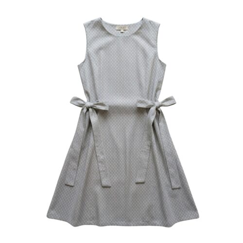 LEKAT DUA Round Neck Tie Sleeve Dress