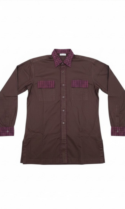 LEKAT DUA Plaid Accent Shirt