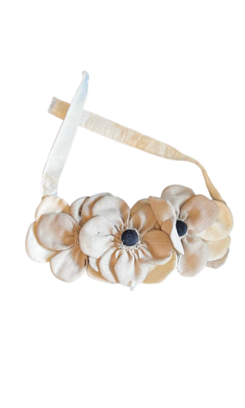 LEKAT Linen Floral Necklace & Headband
