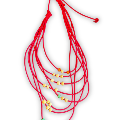 LEKAT Layered Cord Bead Necklace