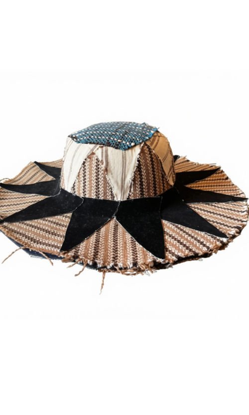 LEKAT Patchwork Wide-Brim Hat