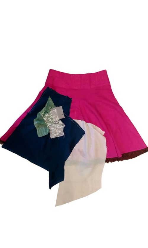 LEKAT DUA Pink Patchwork Skirt