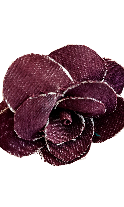 LEKAT Burgundy Blossom Brooch