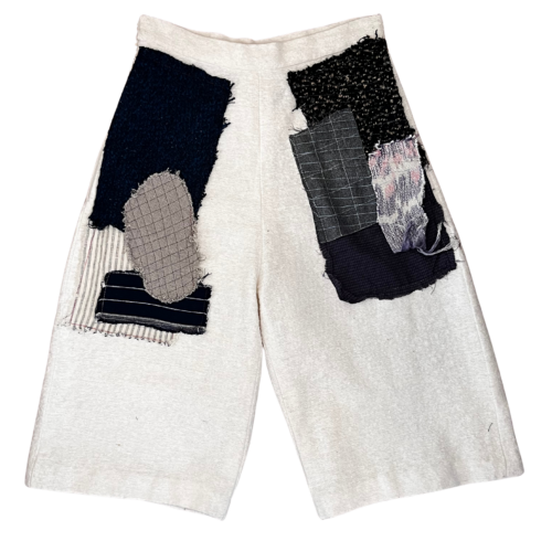 LEKAT Woven White Short With Embroidery