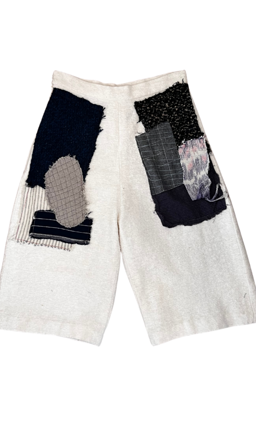 LEKAT Woven White Short With Embroidery