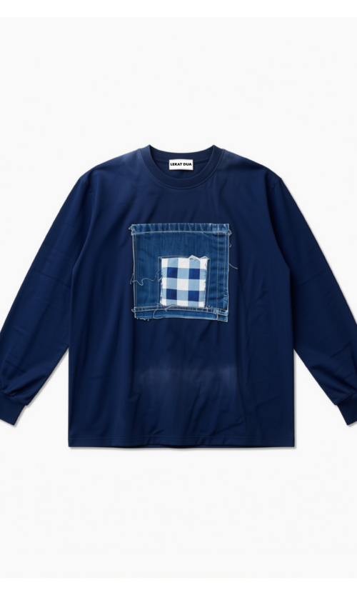 LEKAT DUA Indigo Patch Sweatshirt