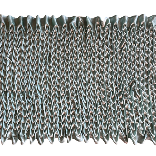 LEKAT Turquoise Ripple Pleated Wrap Skirt & Shawl