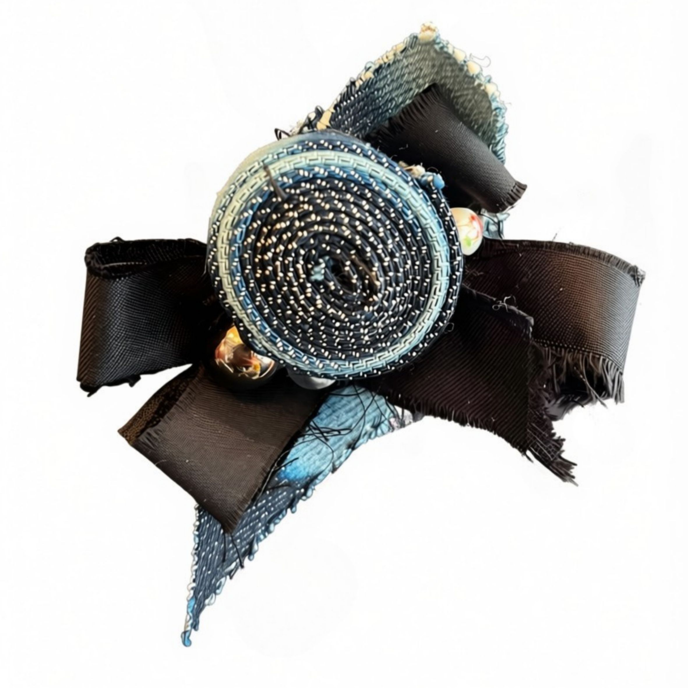 LEKAT Denim Ribbon Brooch