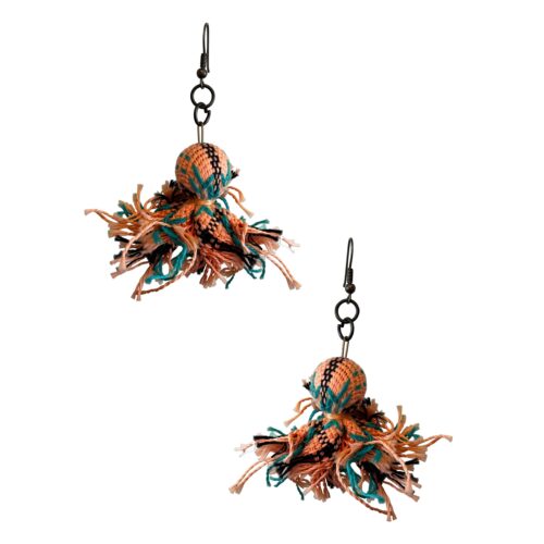 LEKAT Woven Fabric Tassel Earrings