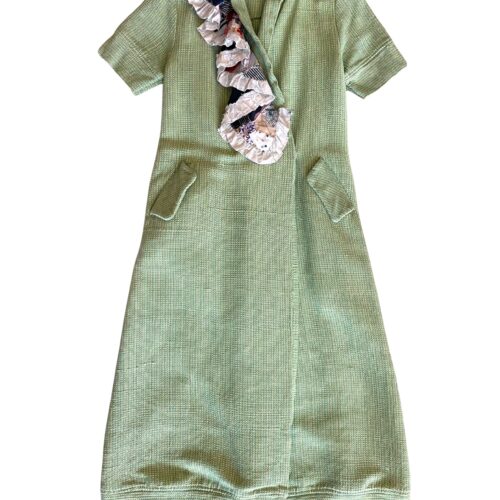LEKAT Green Woven Long Dress