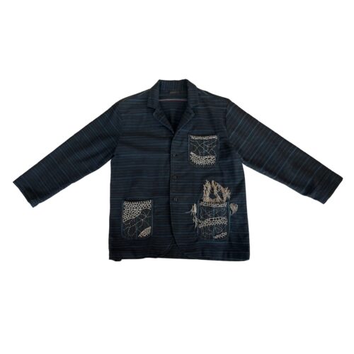 LEKAT Sumba Stripe Embroidery Blazer
