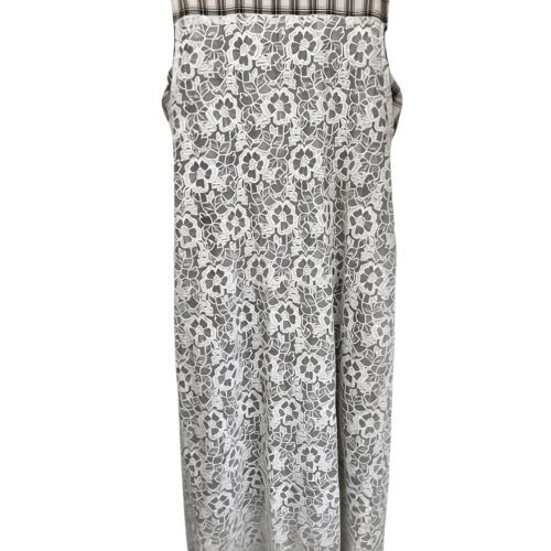 LEKAT Checkered Twill Lace Combination Dress