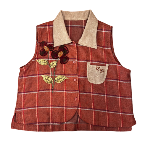 LEKAT Checkered Red Sleeveless Top