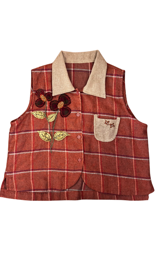 LEKAT Checkered Red Sleeveless Top