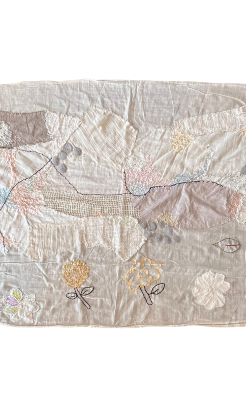LEKAT Beige Botanical Pattern Shawl