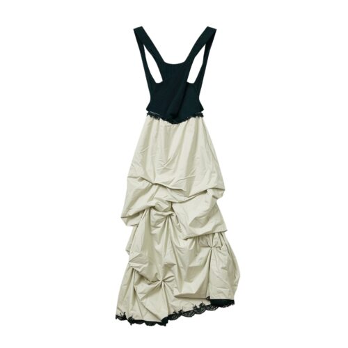 LEKAT Drapery Mix Fabric Dress