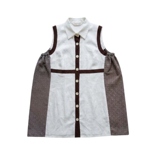 LEKAT DUA Upcycle Linen Dress in White