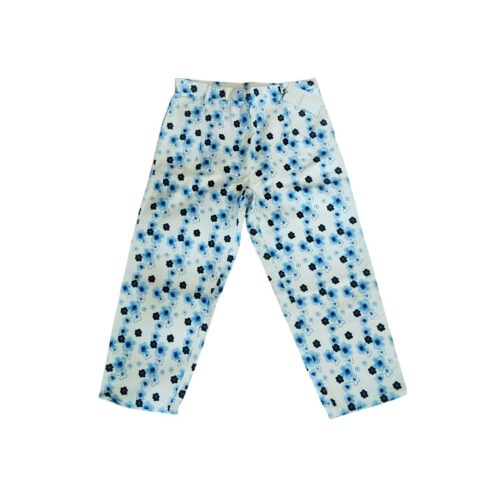 LEKAT White Blue Flower Printed