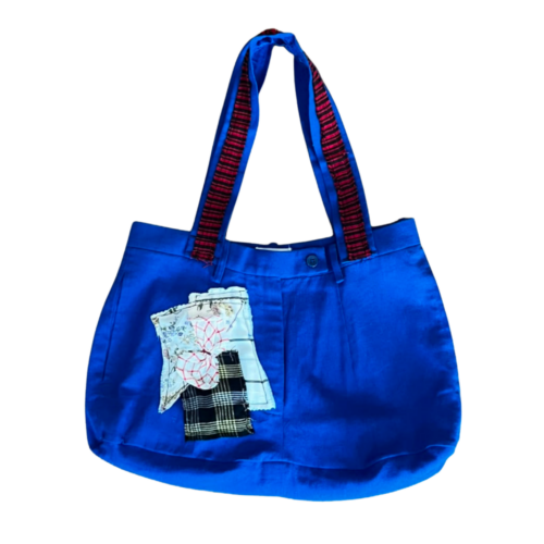 LEKAT DUA Reworked Blue Tote Bag