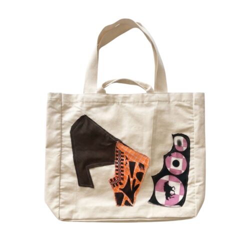 LEKAT DUA Off White Patchwork Tote Bag