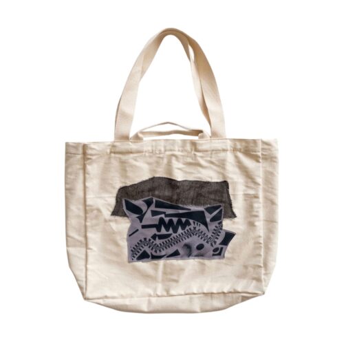 LEKAT DUA Off White Patchwork Tote Bag