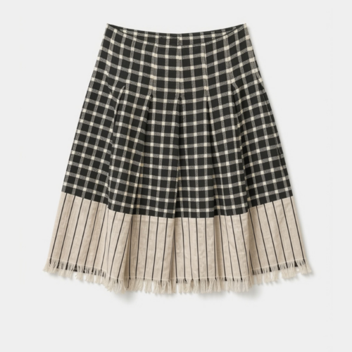 LEKAT Monochrome Pleated Skirt
