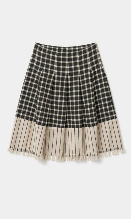 LEKAT Monochrome Pleated Skirt