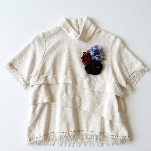 LEKAT Layered White Woven Shirt